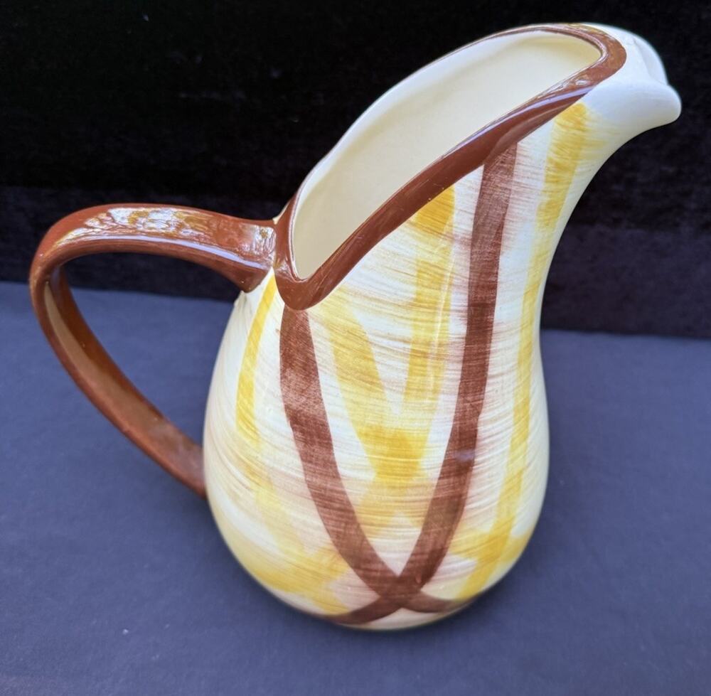 AUTHENTIC Vernon Kilns ORGANDIE Water Pitcher 8" VERNONWARE USA